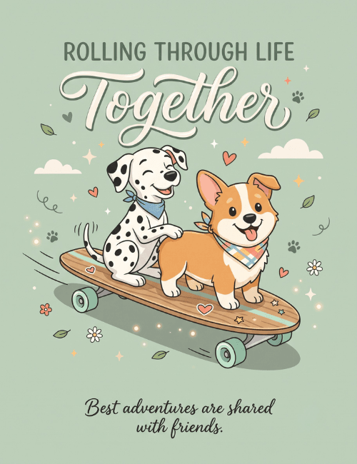 Rolling Through Life Together Happy Friendship Day
