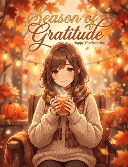 Season of Gratitude Happy Thanksgiving Card