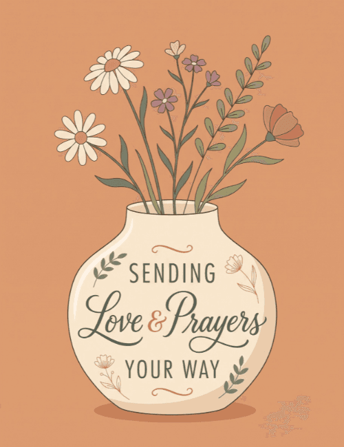 Sending Love and Prayers Sympathy Card