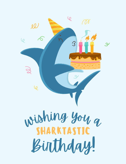 Sharktastic Birthday Card