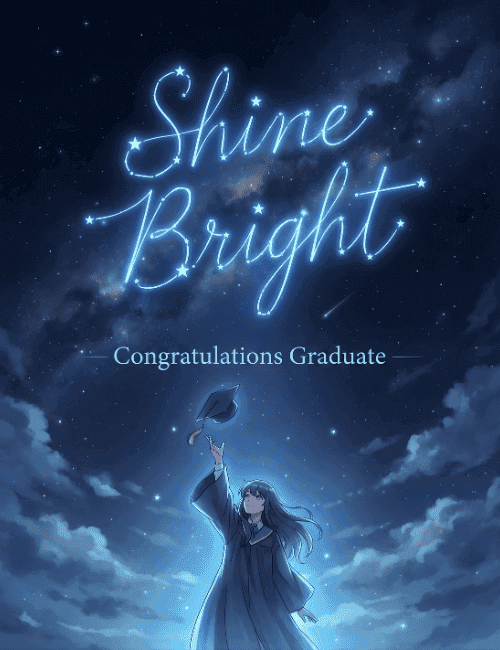 Shine Bright Congratulations Graduate Card