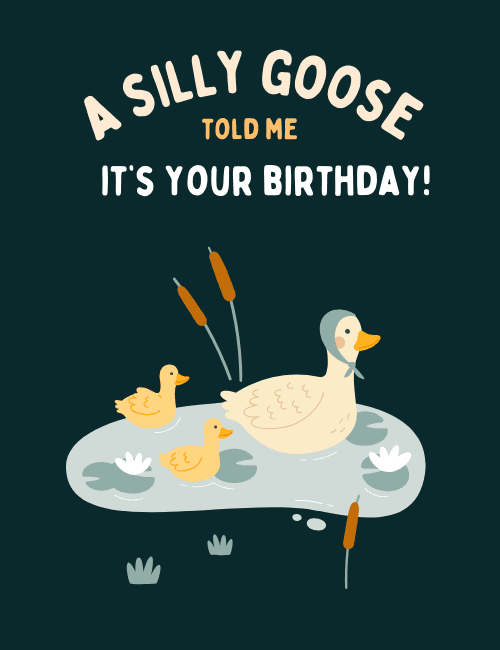 Silly Goose Birthday Card