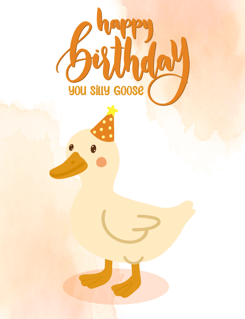 Silly Goose Birthday Card
