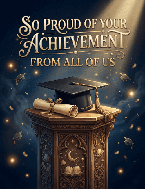 So Proud Of Your Achievement Graduation