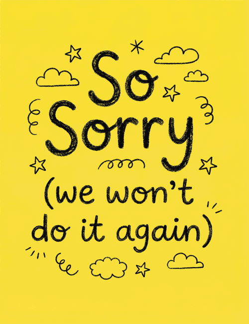 So Sorry Card – Apology Greeting Card
