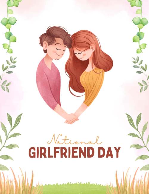 Softly in Love – Watercolor Girlfriend Day Card