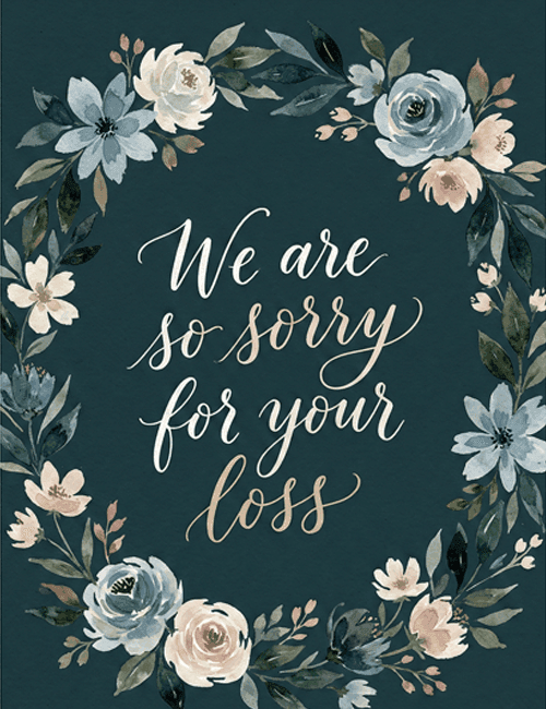Sorry for Your Loss Floral Sympathy Card