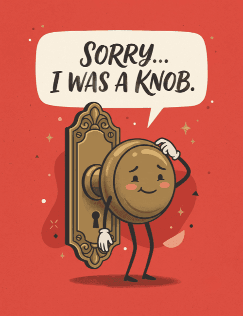 Sorry I Was a Knob Funny Card