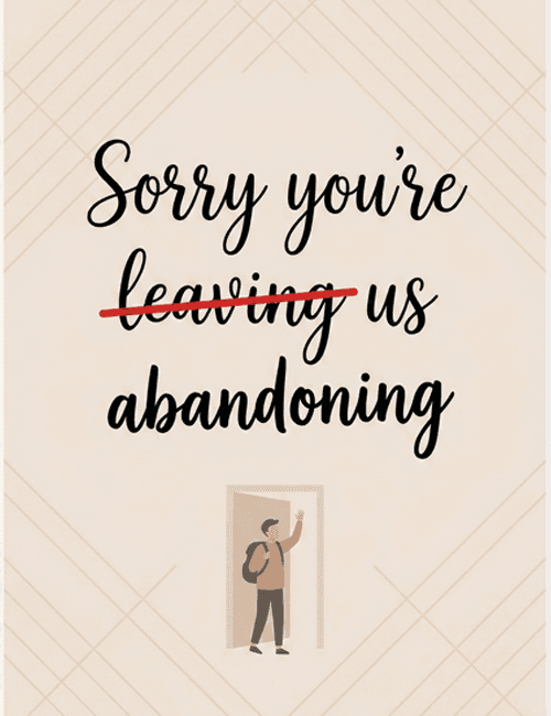 Funny Sorry You’re Leaving Card