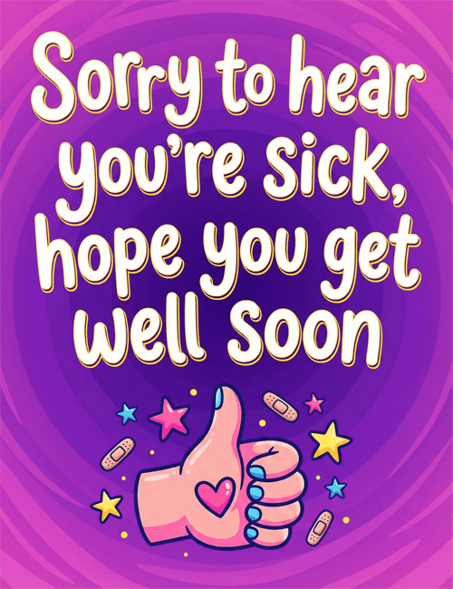 Sorry to Hear You’re Sick, Get Well Soon