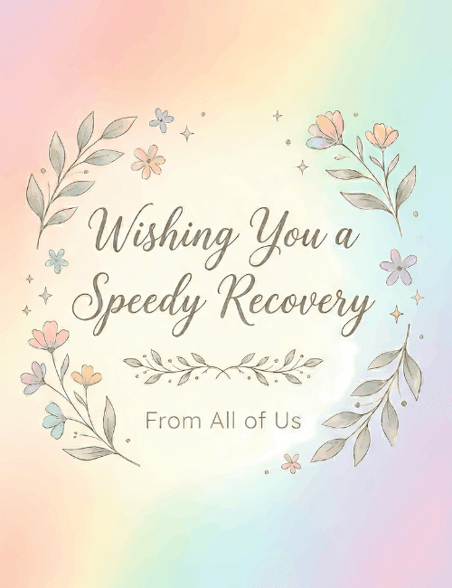 Wishing You a Speedy Recovery Get Well Soon Card