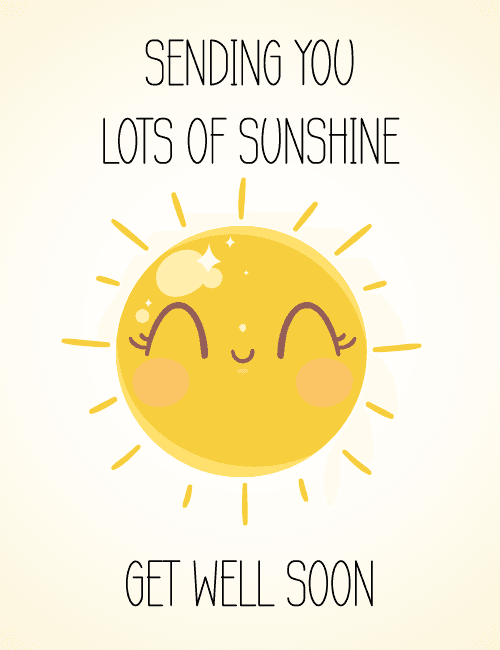 Sunshine Get Well Soon Card