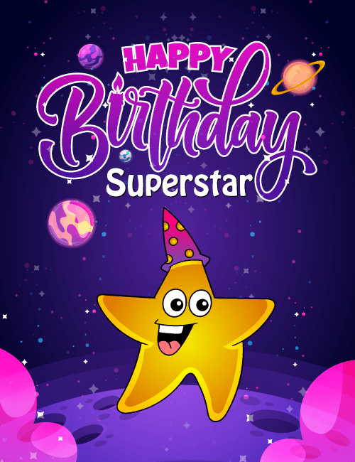 Superstar Birthday Card