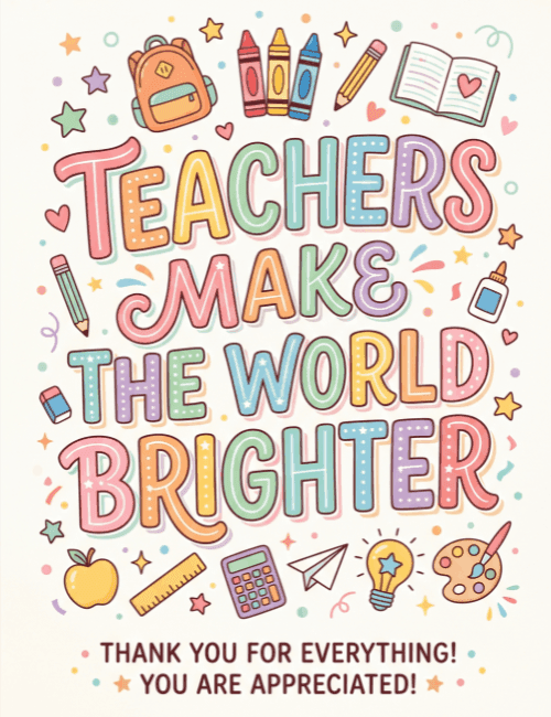 Teachers Make World Brighter