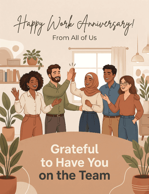 Happy Work Anniversary Grateful to Have You on the Team