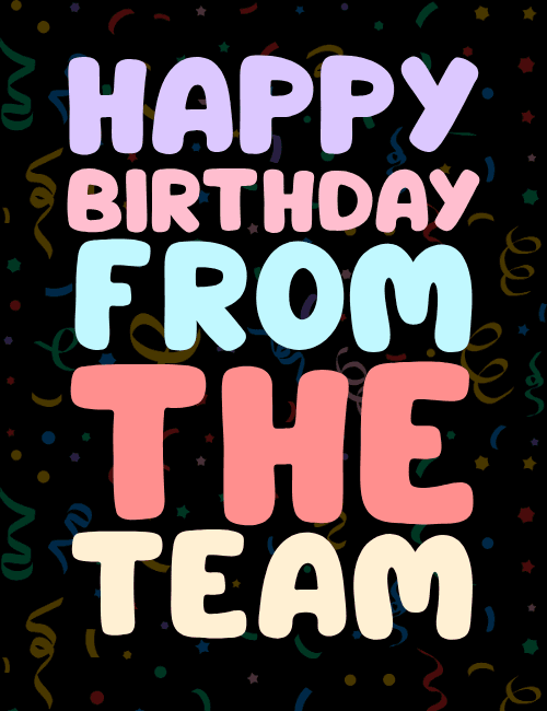 Team Celebration Birthday Card