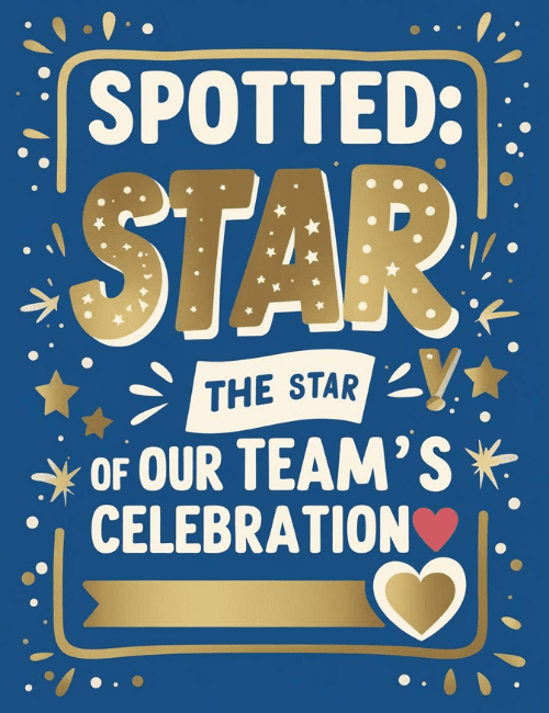 Celebration Star Birthday Card – For Team’s Shining Star