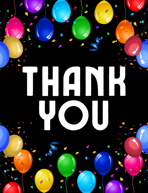 Party Celebration Thank You Card