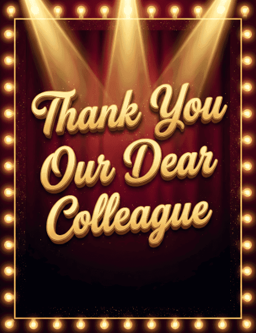 Thank You Our Dear Colleague Card – Elegant Appreciation from Team