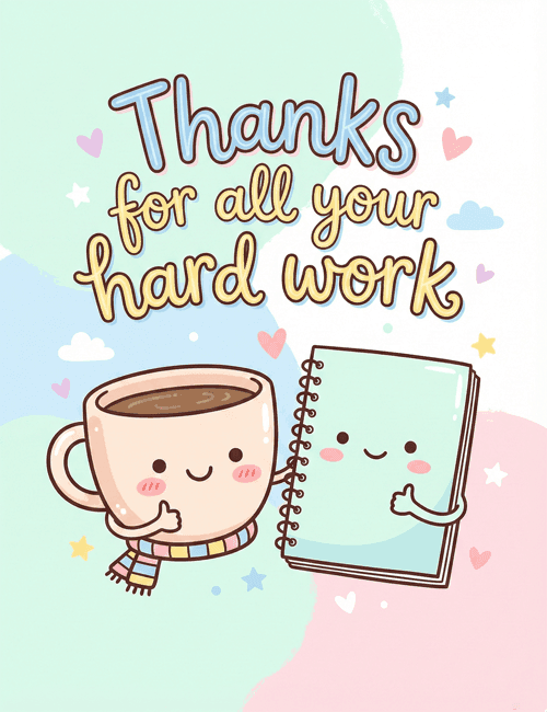 Thanks for All Your Hard Work