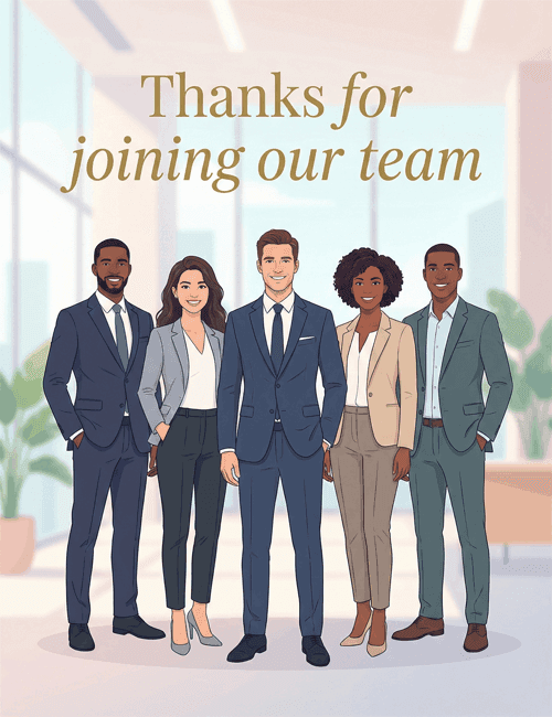 Thanks for Joining Our Team