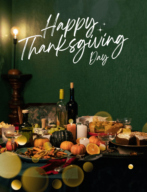 Thanksgiving Dinner Table Card