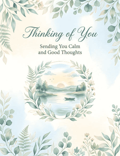 Thinking Of You Sending Calm Thoughts