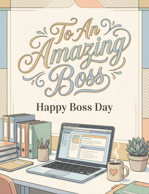 to an amazing boss happy boss day card