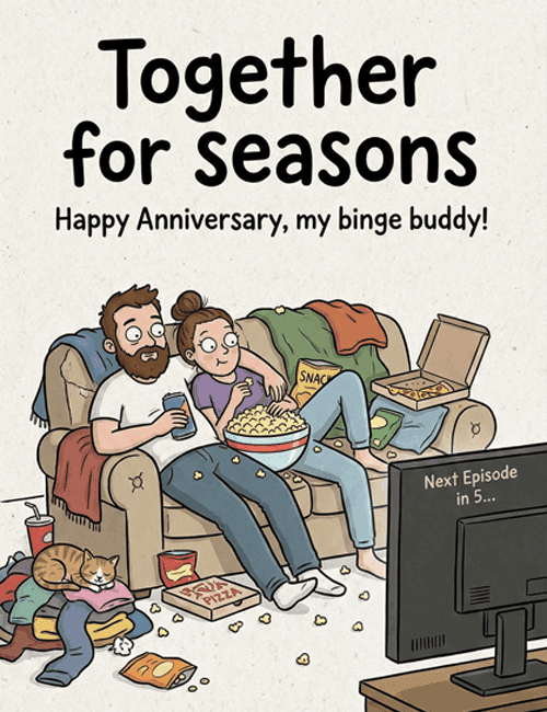 Together for Seasons Funny Anniversary Card