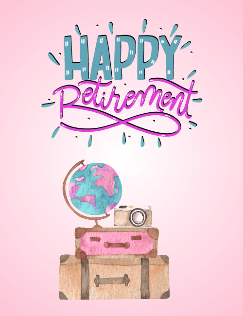 Travel Globe Retirement Card