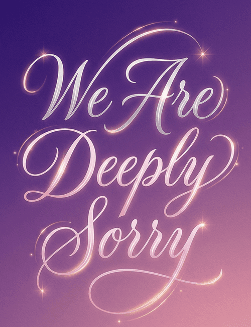 We Are Deeply Sorry Apology Greeting Card