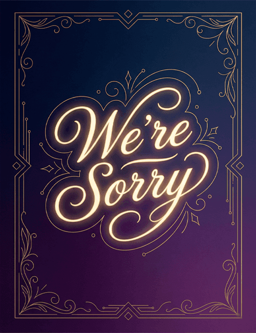 Elegant We’re Sorry Apology Greeting Card