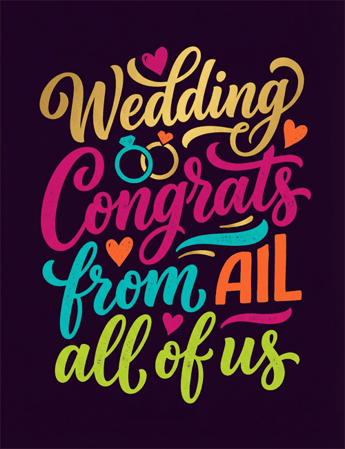 Wedding Congrats from All of Us