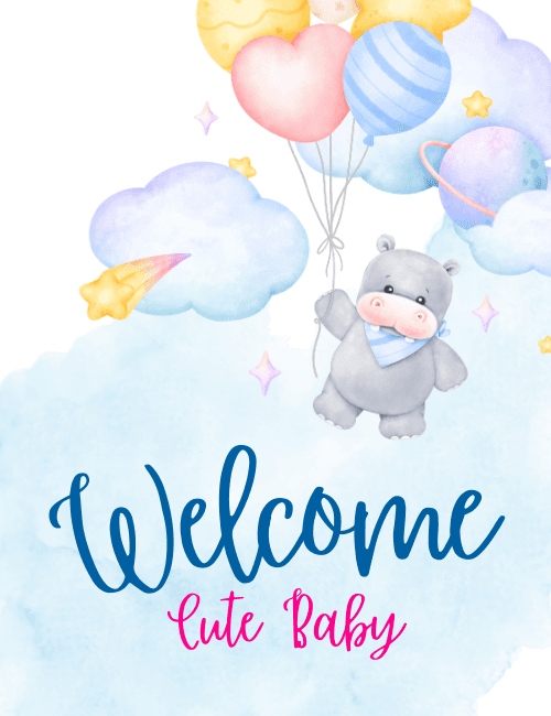 Welcome Cute Baby