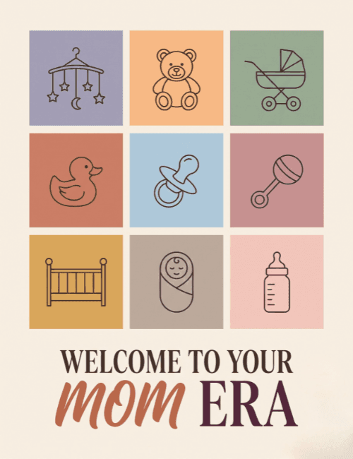 Welcome to Your Mom Era Baby Shower Card