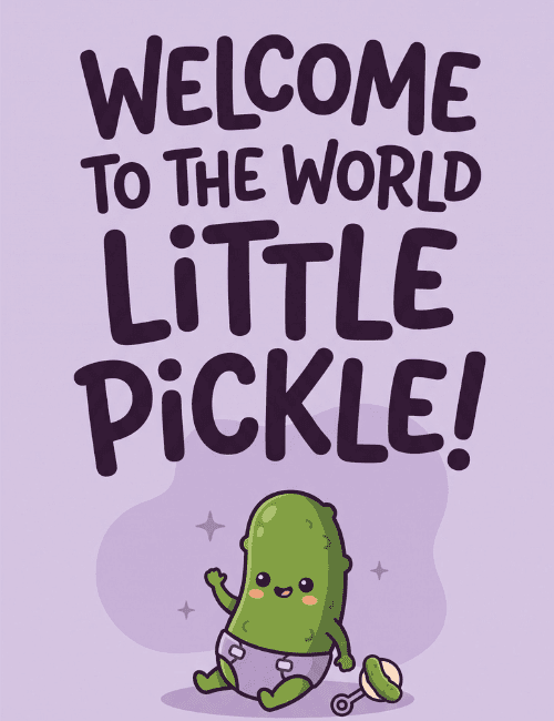 Welcome to the World Little Pickle Card