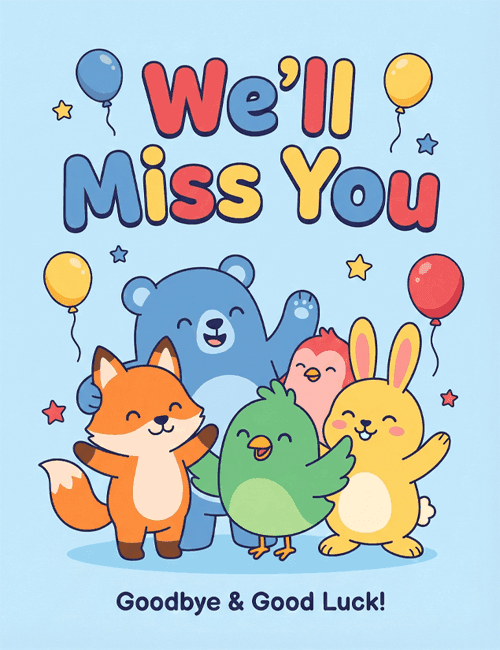 Farewell Cards Online | Free Group Goodbye Cards | LovingEcards