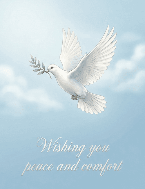 Wishing You Peace and Comfort Sympathy Card