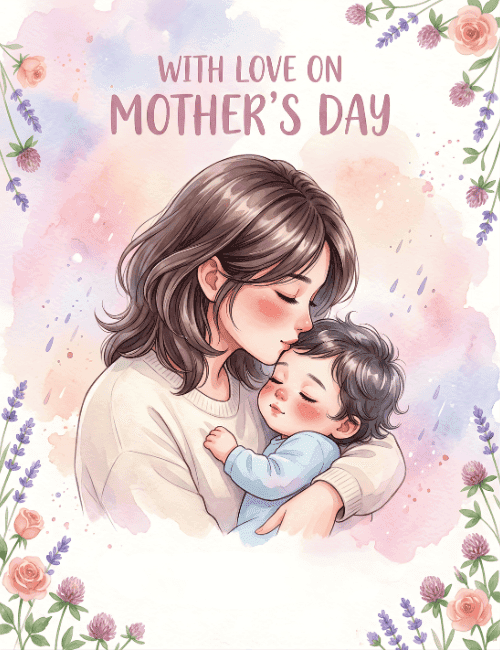 With Love on Mother’s Day Sentimental Mom Card