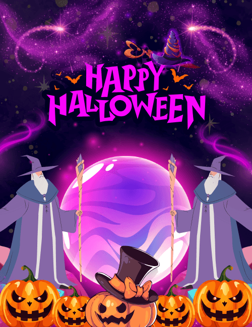 Wizard Magic Halloween Card