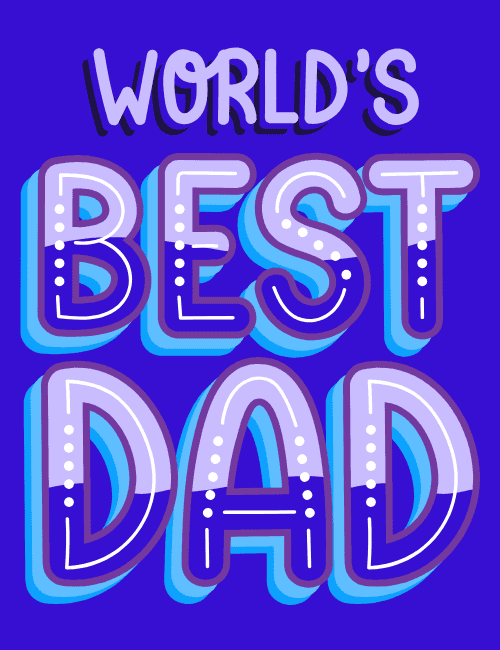 World’s Best Dad Happy Father’s Day Greeting Card