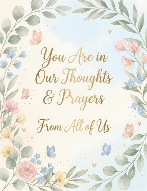 You Are In Our Thoughts Prayers