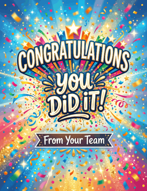 Congrats on Your Achievement Gold Award Card