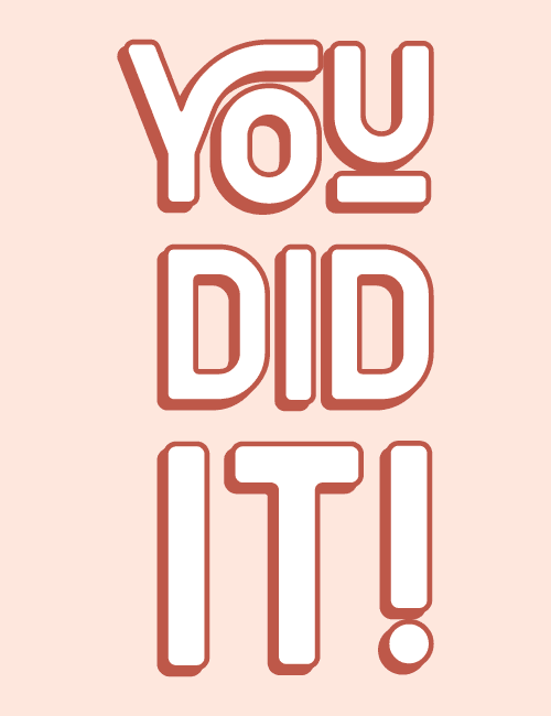 You Did It – Minimalist Typography Graduation Card