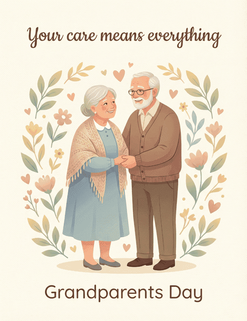 Your Care Means Everything – Grandparents Day Card