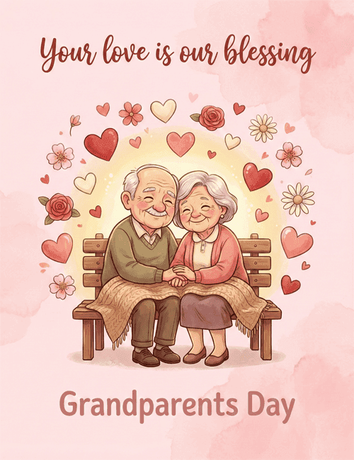 Your Love Is Our Blessing – Grandparents Day Card