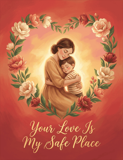 Your Love Is My Safe Place Mom Greeting Card