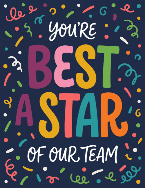You're the Best Star of Our Team Card