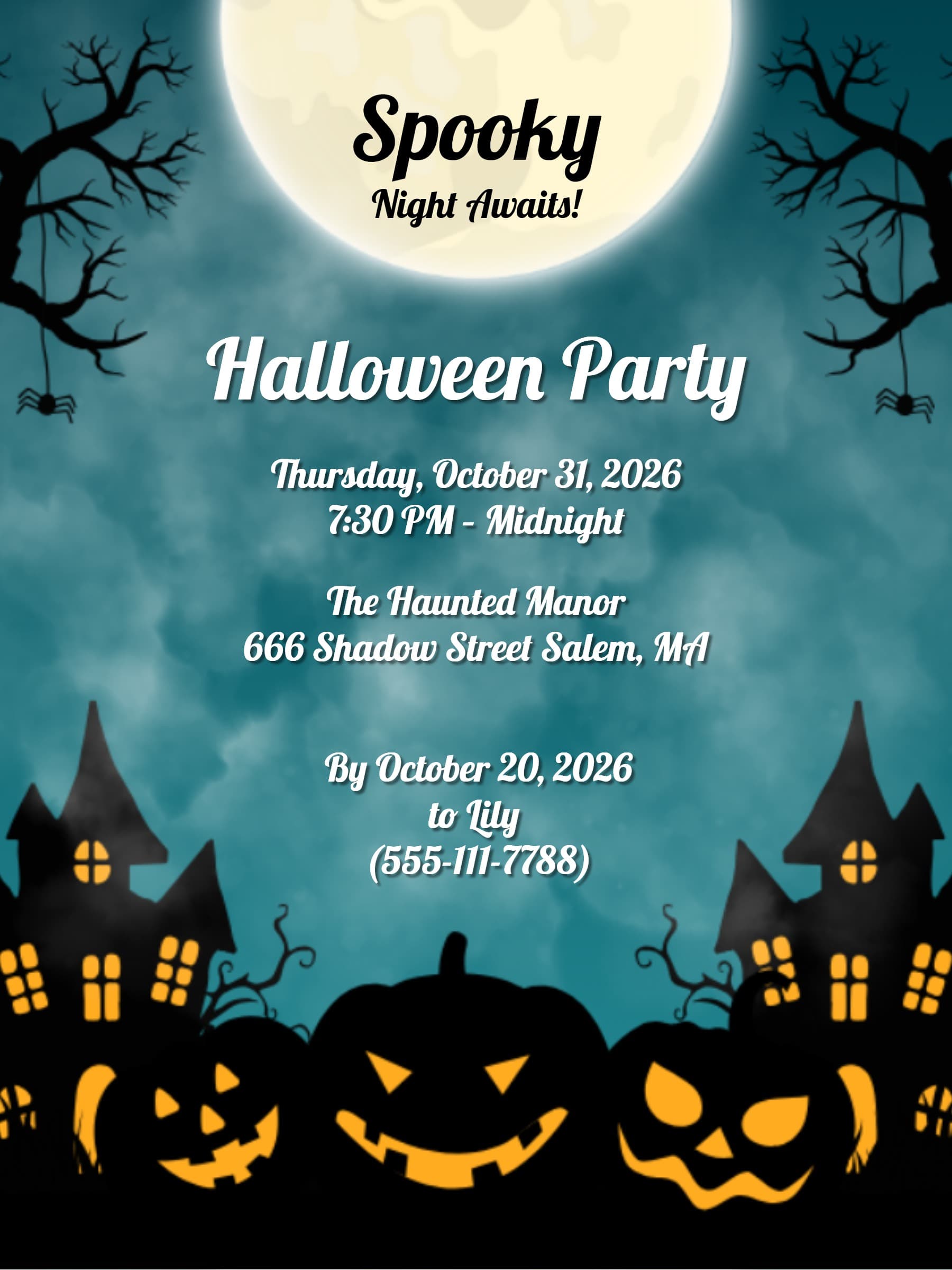 haunted house invite