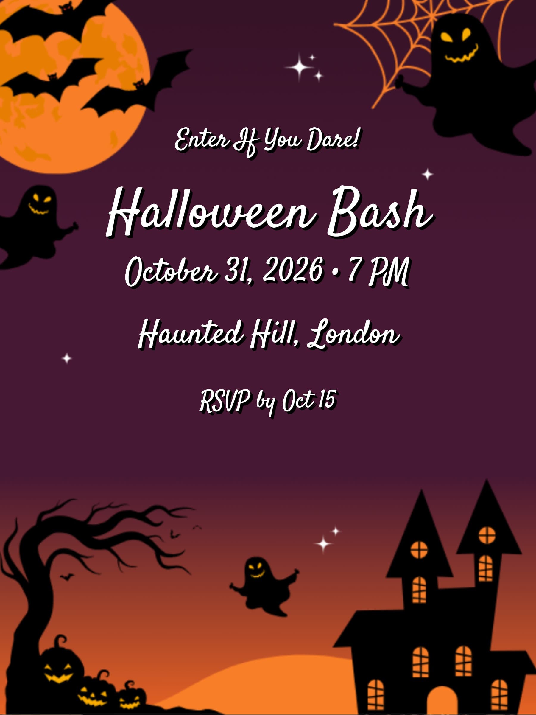 haunted house invite